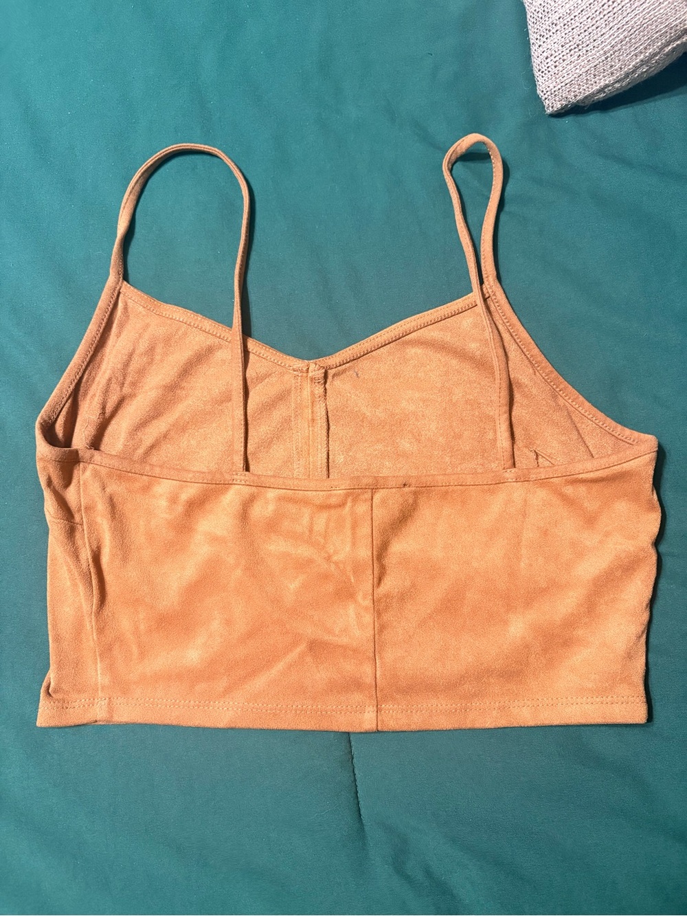 Womens Suede-Look Crop Cami Top in Tobacco brown Forever 21 S